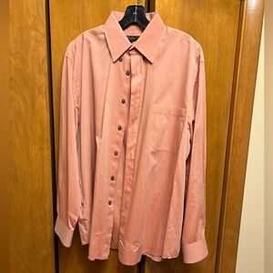 Donna Karan Signature Men’s Orange Button Down Shirt